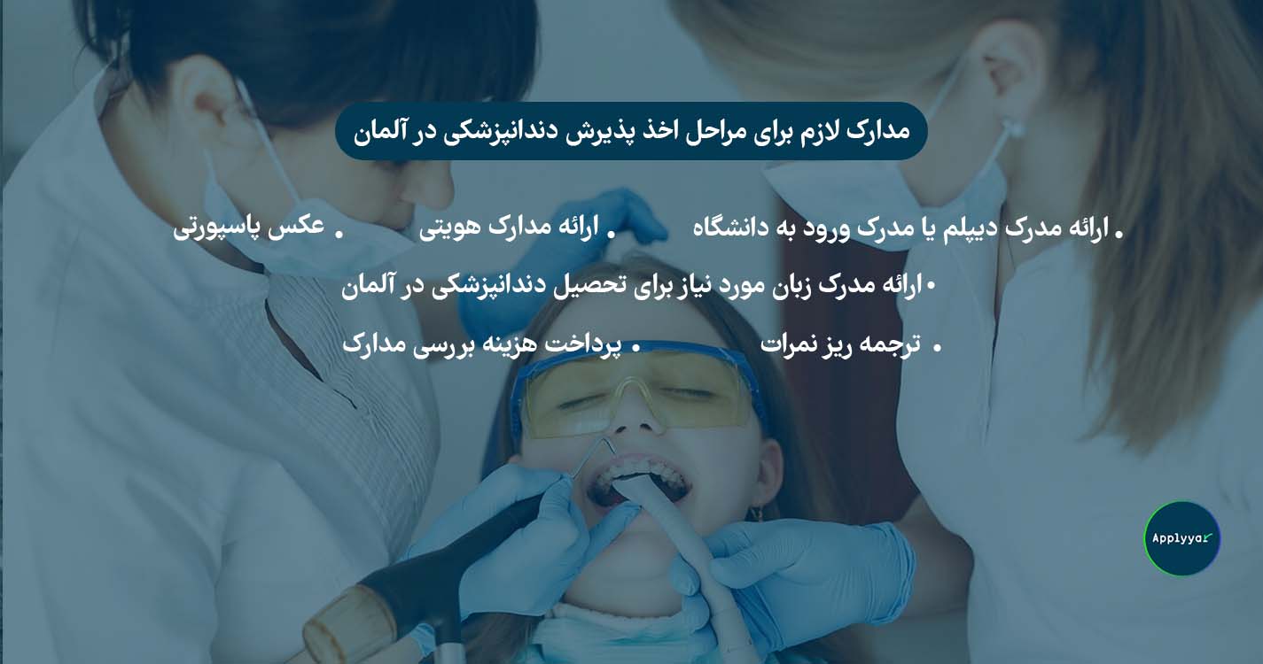 مدارک برای اخذ ویزای تحصیل دندانپزشکی در آلمان